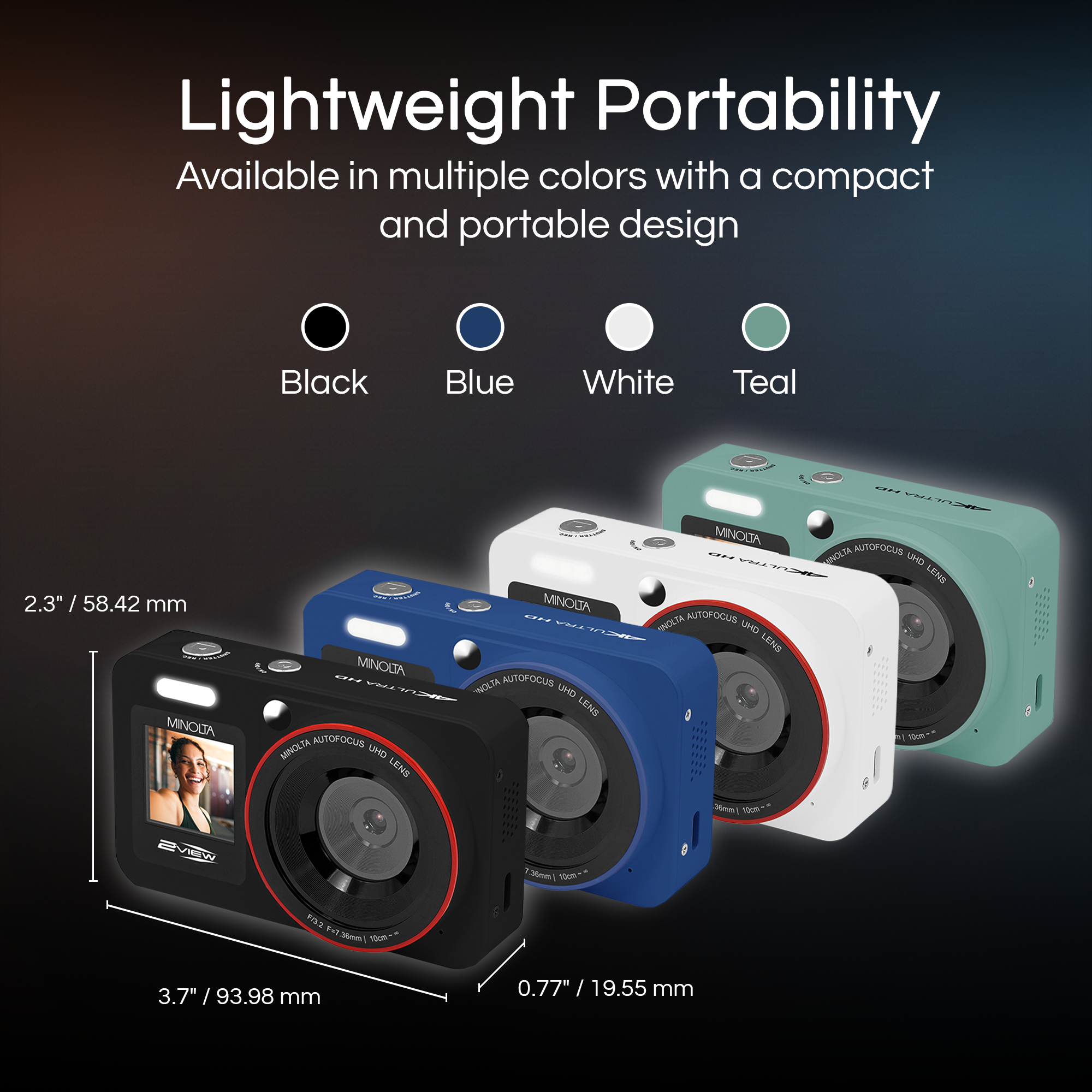 2VIEW® MND33 64MP 4K UHD Dual Screen Camera — Minolta Digital